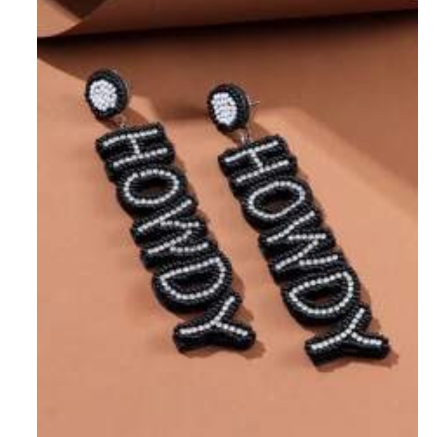 Nwot Shein Beaded Howdy Earrings 10$